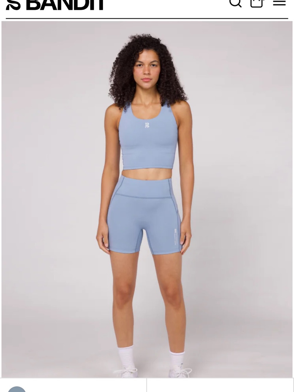 Bandit Stamina Race Crop in Smokey Blue